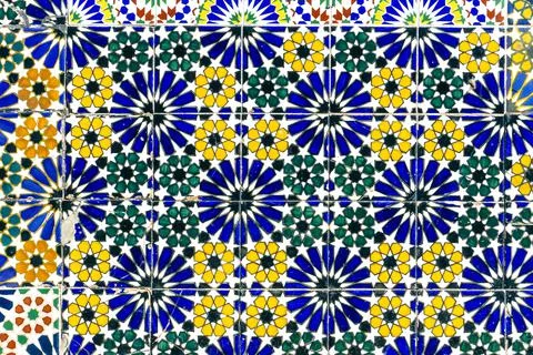 Arabic pattern background, oriental islamic ornament. Moroccan tile, or Moroccan Stock Photos