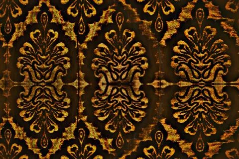 Arabic pattern on the fabric of the sofa, background. Texture of arab ornamen Foto stock