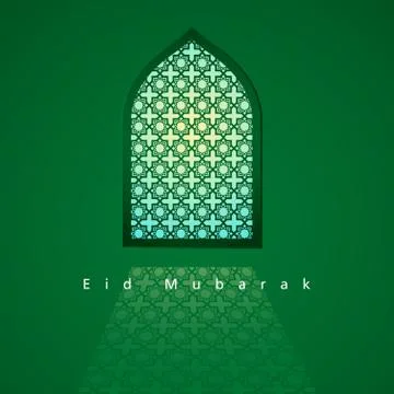 Arabic pattern on mosque window Stock Illustration