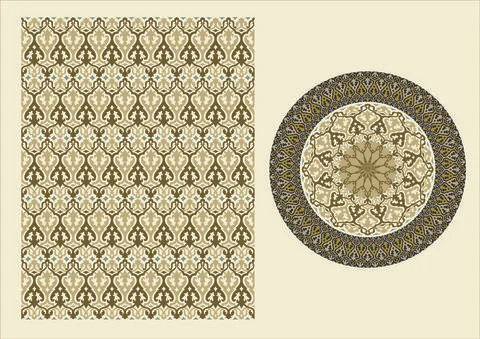 Arabic Pattern, ornamental flowers Vector illustration 스톡 일러스트