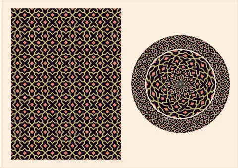 Arabic Pattern, ornamental flowers Vector illustration 스톡 일러스트