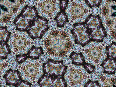 Arabic pattern with polygon shapes in blue and dark purple colors Stock Photos