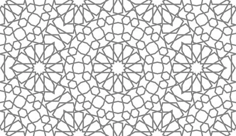 Arabic pattern ramadan mubarak muslim star pattern simple. Flower square design Stock Illustration