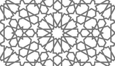 Arabic pattern ramadan mubarak muslim star pattern simple. Flower square design Stock Illustration