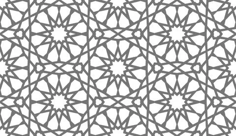 Arabic pattern ramadan mubarak muslim star pattern simple. Flower square design Stock Illustration