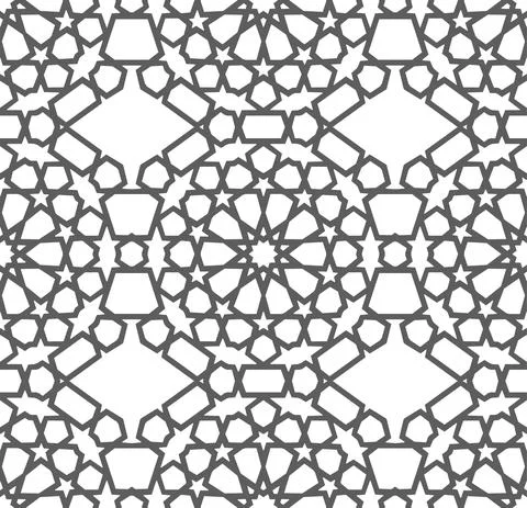 Arabic pattern ramadan mubarak muslim star pattern simple. Flower square design Stock Illustration