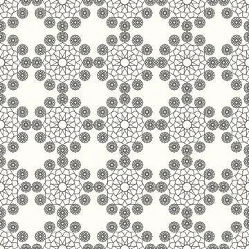 Arabic pattern seamless background. Geometric muslim ornament backdrop. Gre.. Stock Illustration