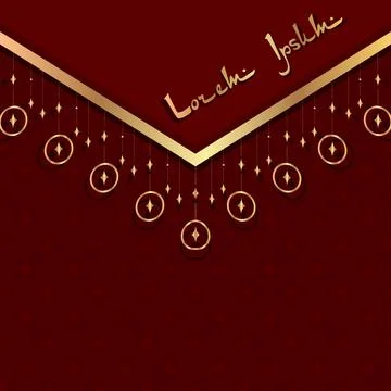 Arabic red background with lace envelope 스톡 일러스트