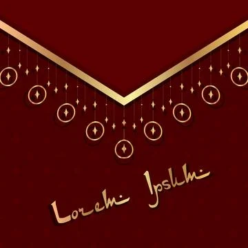 Arabic red background with lace 스톡 일러스트