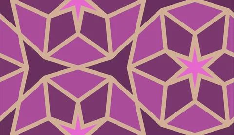 Arabic seamless girih pattern with classic islamic culture ornament. Colorful Illustrazione stock