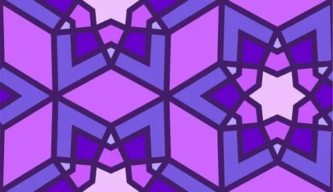 Arabic seamless girih pattern with classic islamic culture ornament. Colorful Stockillustratie