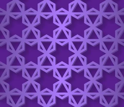 Arabic seamless pattern with 3D effect for the festive design of the brochure Illustrazione stock