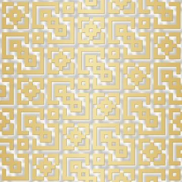 Arabic seamless pattern with 3D effect for the festive design of the brochure Illustrazione stock