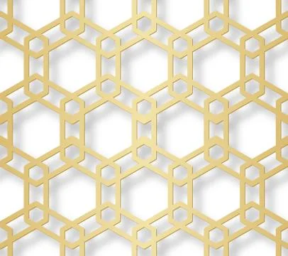 Arabic seamless pattern with 3D effect for the festive design of the brochure Illustrazione stock