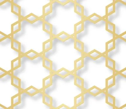 Arabic seamless pattern with 3D effect for the festive design of the brochure Illustrazione stock