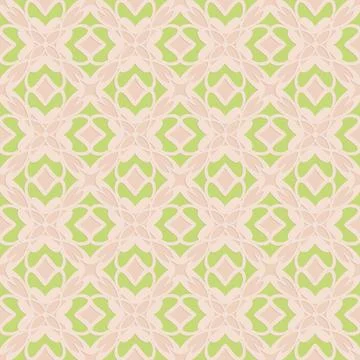 Arabic seamless pattern beige green pastel color, decorative art background v Stock Illustration