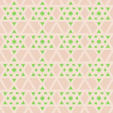 Arabic seamless pattern beige green pastel color, background for design and d Stock Illustration
