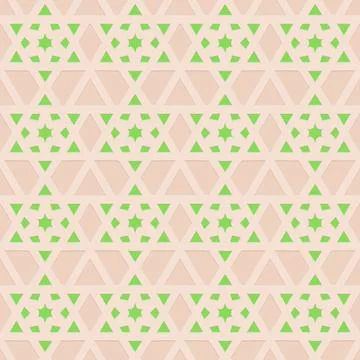 Arabic seamless pattern beige green pastel color, background for design and d Stock Illustration
