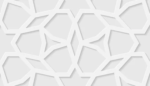 Arabic seamless pattern with classic islamic culture ornament. White background Illustrazione stock