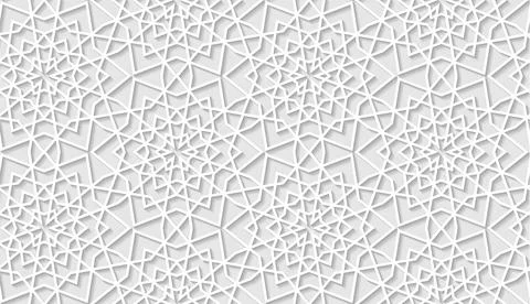 Arabic seamless pattern with classic islamic culture ornament. White background Illustrazione stock
