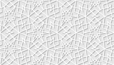 Arabic seamless pattern with classic islamic culture ornament. White background Illustrazione stock