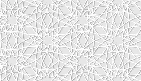 Arabic seamless pattern with classic islamic culture ornament. White background Illustrazione stock