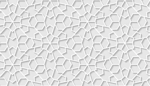 Arabic seamless pattern with classic islamic culture ornament. White background Illustrazione stock