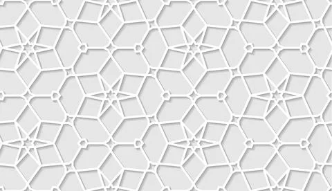 Arabic seamless pattern with classic islamic culture ornament. White background Illustrazione stock
