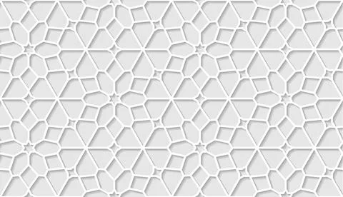 Arabic seamless pattern with classic islamic culture ornament. White background Stock Illustration