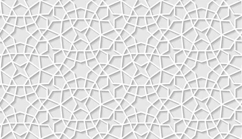 Arabic seamless pattern with classic islamic culture ornament. White background Illustrazione stock