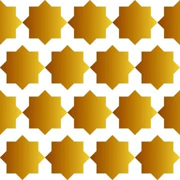 Arabic seamless pattern with golden color gradient 스톡 일러스트