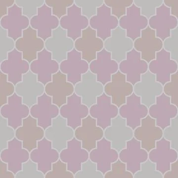 Arabic seamless pattern grid lantern shapes tiles. Stockillustratie