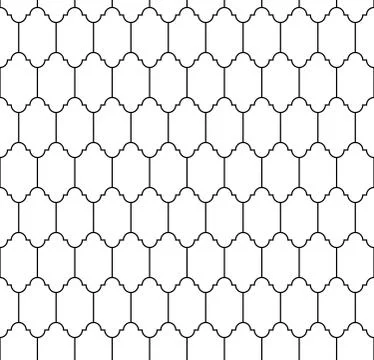 Arabic seamless pattern grid lantern shapes tiles. Stockillustratie