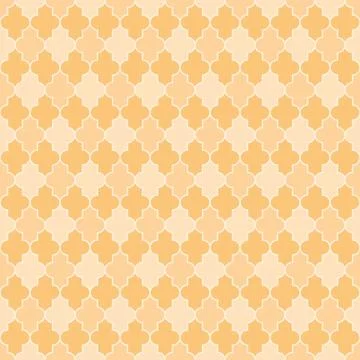 Arabic seamless pattern grid lantern shapes tiles. Stock Illustration