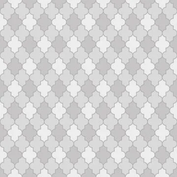 Arabic seamless pattern grid lantern shapes tiles. Stock Illustration