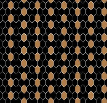 Arabic seamless pattern grid lantern shapes tiles. Stockillustratie