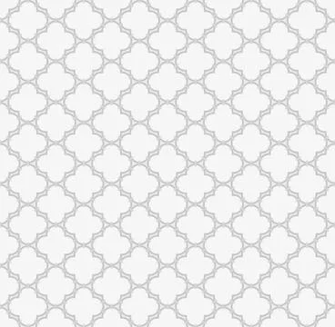 Arabic seamless pattern grid lantern shapes tiles. Stock Illustration