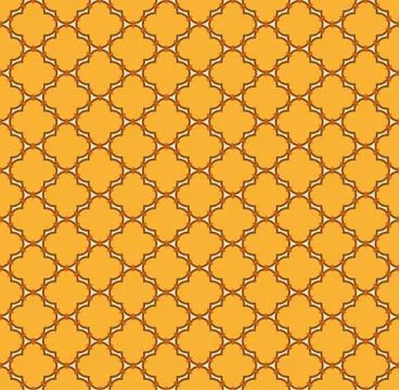 Arabic seamless pattern grid lantern shapes tiles. 스톡 일러스트