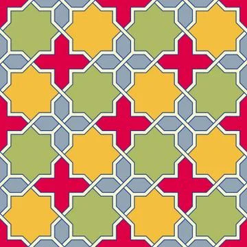 Arabic seamless pattern Stock Illustration