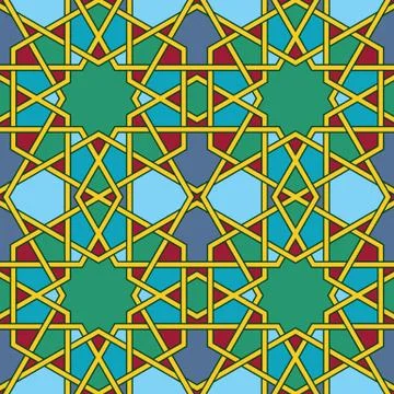 Arabic seamless pattern Stock Illustration