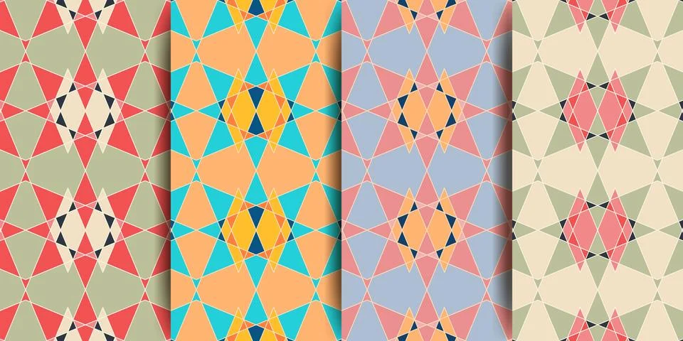 Arabic seamless pattern in multicolored palette. Arabic ornament. Oriental decor Illustrazione stock