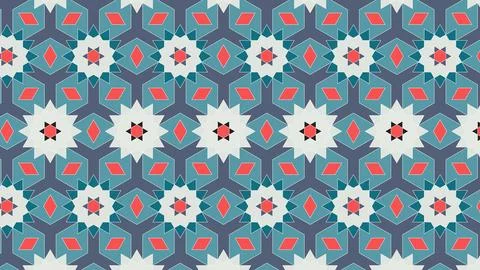 Arabic seamless pattern in multicolored palette. Arabic Muslim ethnic style Stock Illustration
