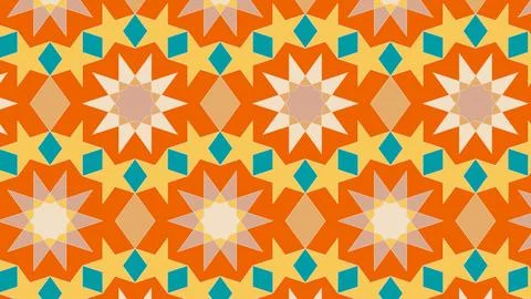 Arabic seamless pattern in multicolored palette. Arabic ornament. Oriental decor Stock Illustration