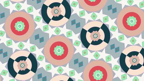 Arabic seamless pattern in multicolored palette. Oriental decor. Arabic Muslim Stock Illustration