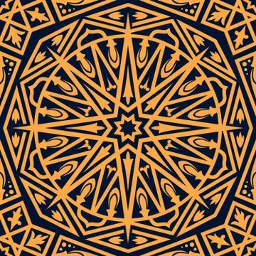 Arabic seamless pattern, oriental ornament Stock Illustration