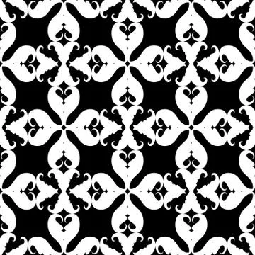 Arabic seamless pattern. Vector abstract ornamental background. Black and whi Stockillustratie
