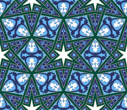 Arabic seamless pattern vector illustration 库存插图