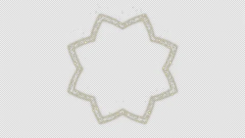 Arabic Shape design Emitting Particles with Alpha Channel, it can be used Vídeo Stock 247042761
