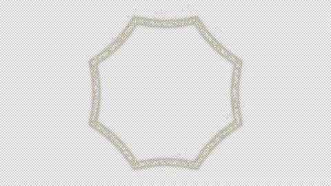 Arabic Shape design Emitting Particles with Alpha Channel, it can be used Stock-Footage 247042878