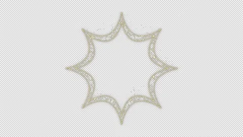 Arabic Shape design Emitting Particles with Alpha Channel, it can be used Vídeo Stock 247042925